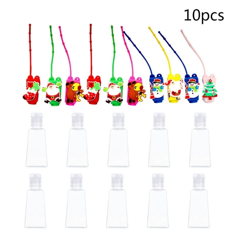 

10 шт., прозрачный силиконовый держатель для дезинфицирующего средства для рук