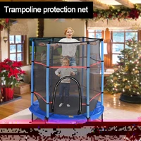 55 inch trampoline protective net round mini enclosure pad bed outdoor toys home jumping net safety guard exercise net rebo t2f6