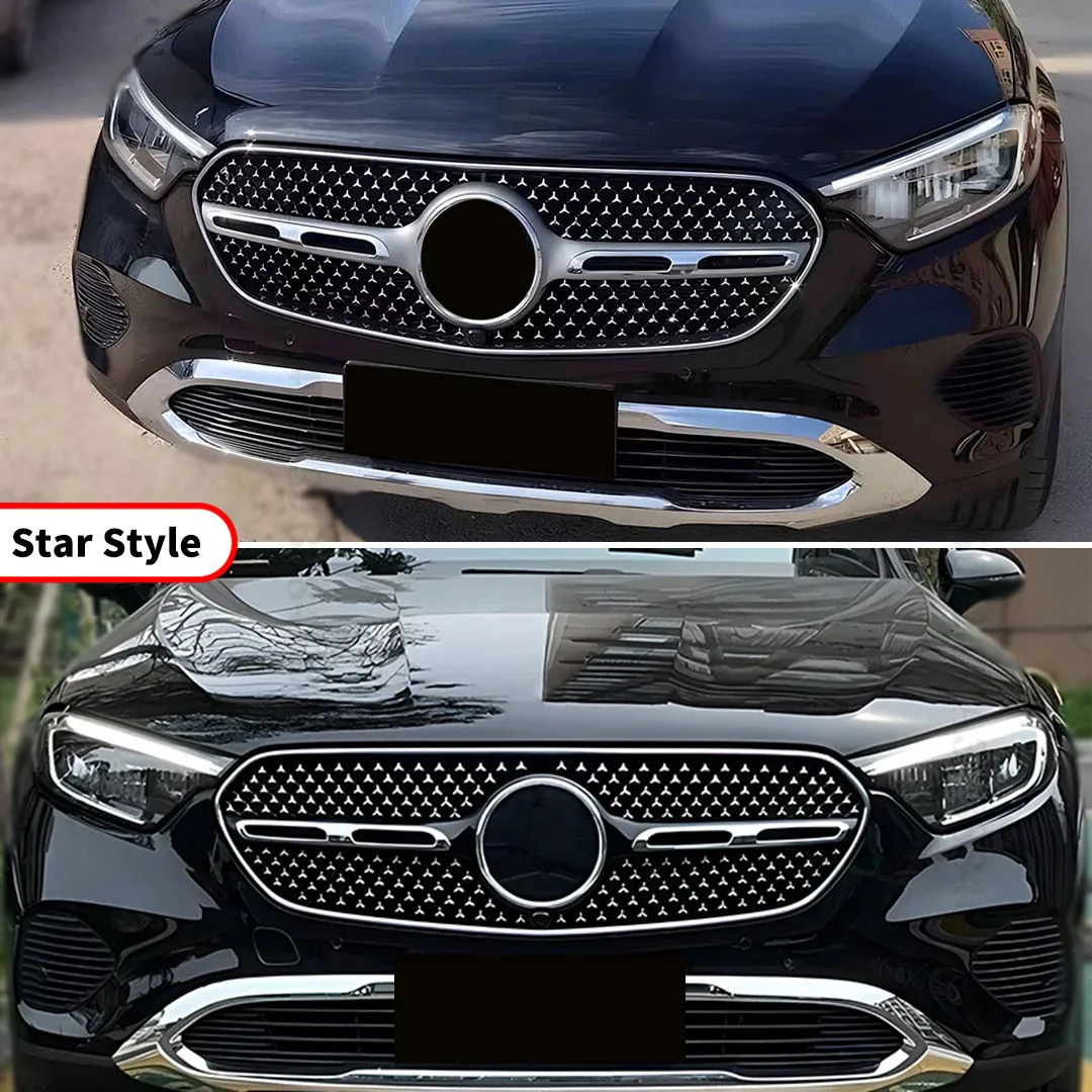 Передняя решетка радиатора GT Diamond Style сетчатая для Mercedes Benz New GLC X254 2022 2023 2024+