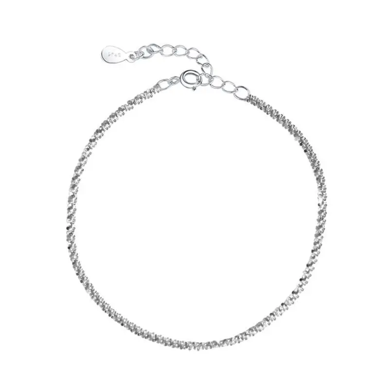 

Модные ювелирные изделия, роскошные товары, сверкающий регулируемый браслет, блестящая цепочка до ключиц, распродажа, серебро 925 пробы, женс...