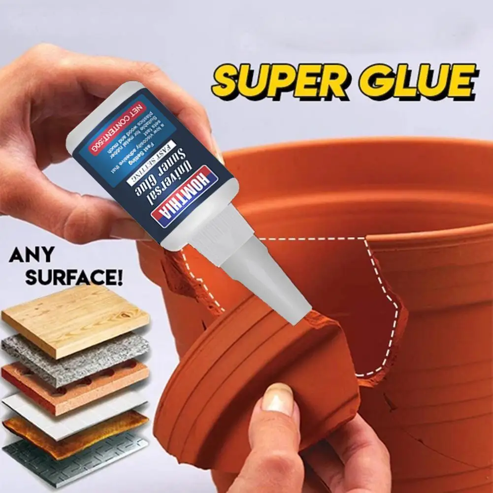 

2021 50ml Strong Super Glue Liquid Universal Glue Adhesive New Plastic Office Tool Accessory Supplies Dropshipping