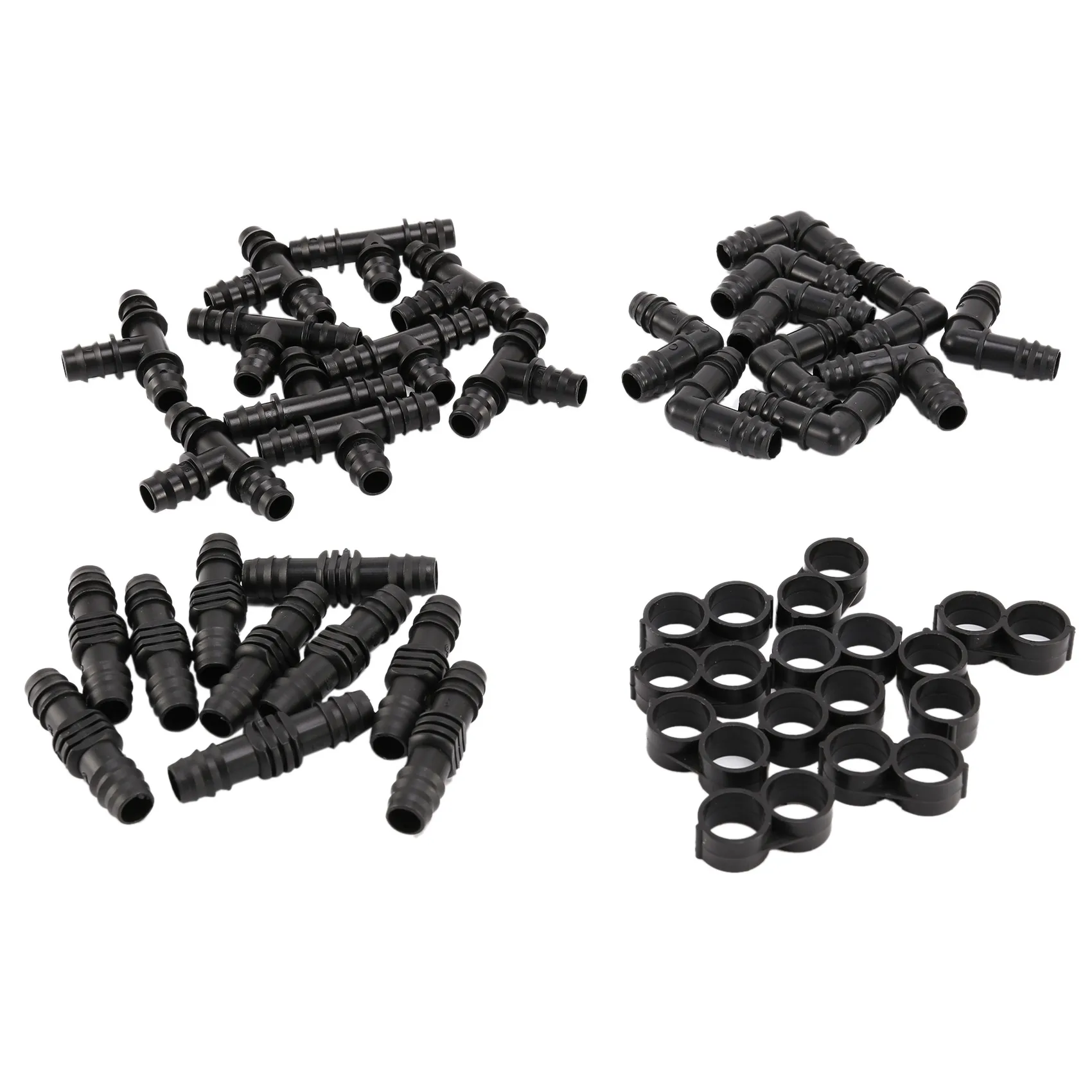 

Комплект фитингов для орошения, для труб 1/2 дюйма, Зазубренные соединители (Rain Bird 16 мм, 520 ID), системы капельного или дождевого орошения