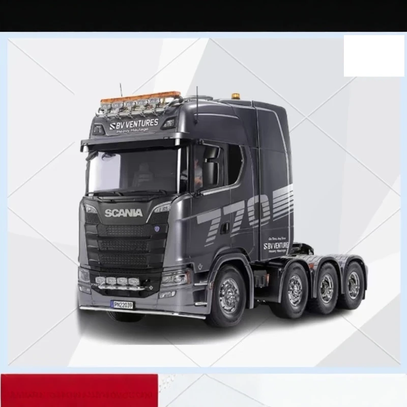 Фото 1/14 Scania 770s 8x4 трактор с дистанционным управлением, большая головка прицепа, полноприводный трехскоростной набор коробки передач, серебристо-серый, высококачественная игрушка №3