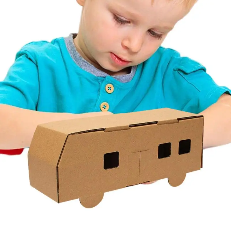 

Картонный игровой домик, цветной домик, картонные Бумажные Игрушки для выращивания детских практических способностей, терпения, концентрации и