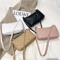 2022 hot fashion lingge womens bag new pu leather underarm crossbody shoulder bag female luxury design handbags for women