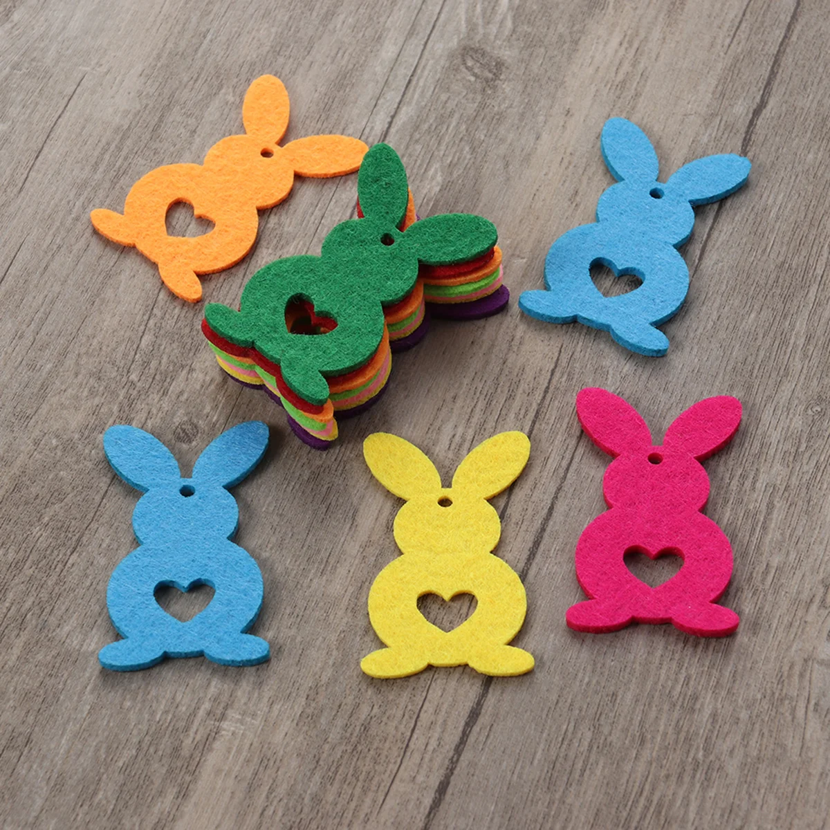 

10pcs Felt Hare Bunny Decorations Bunny Decor Felt Decor Hanging Bunny Ears Nonwoven Bunny Decor