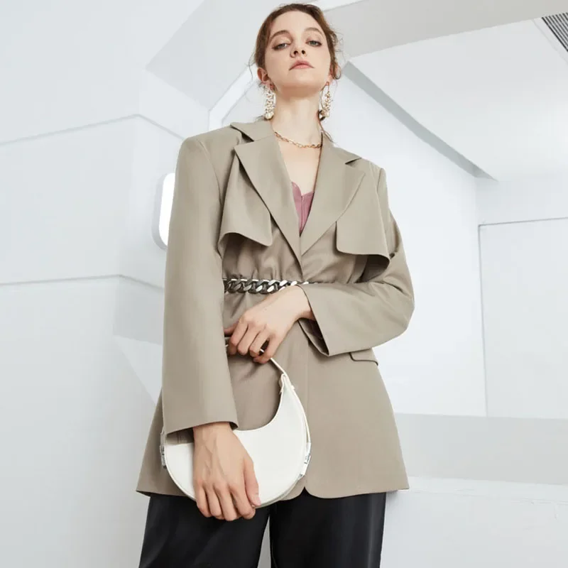 Пиджак женский демисезонный с длинным рукавом 2024