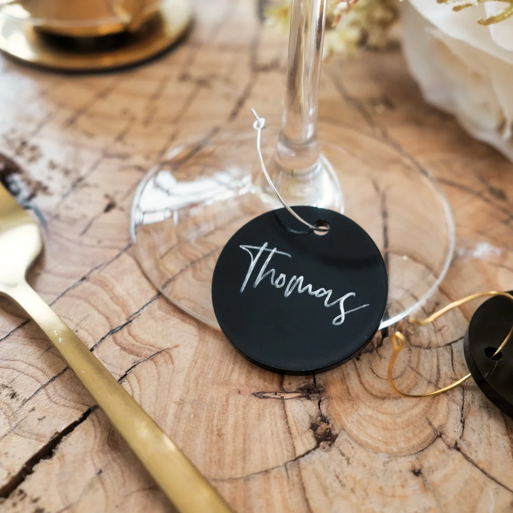 10 шт. Персонализированные Свадебные бирки для напитков название бокалов