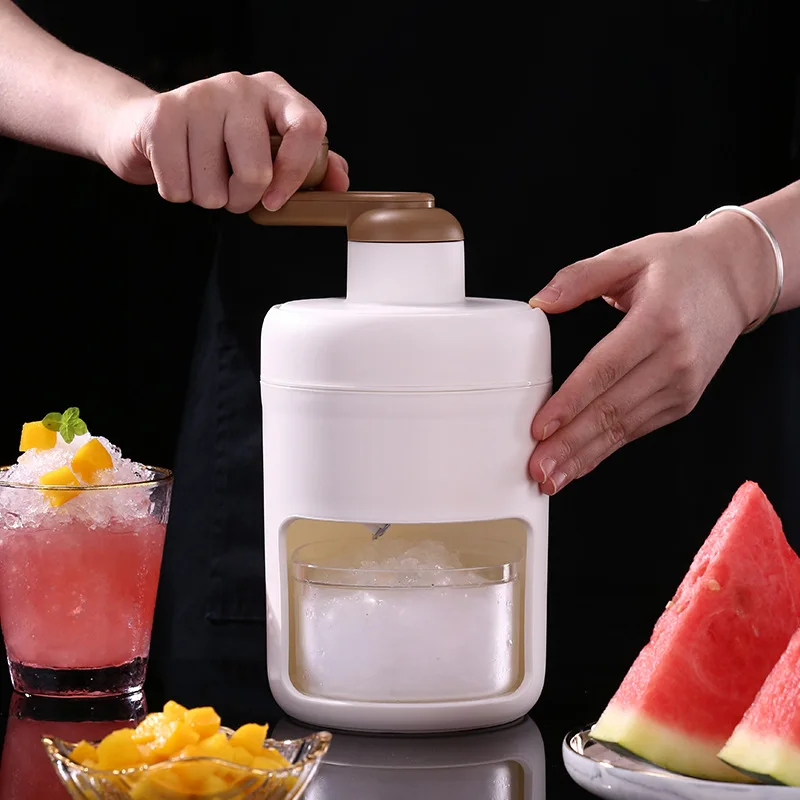 

Non Toxic Harmless Shaved Ice Machine Portable Manual Crushing Ice Maker Rustproof Kitchen Bar Ice Blenders Durable