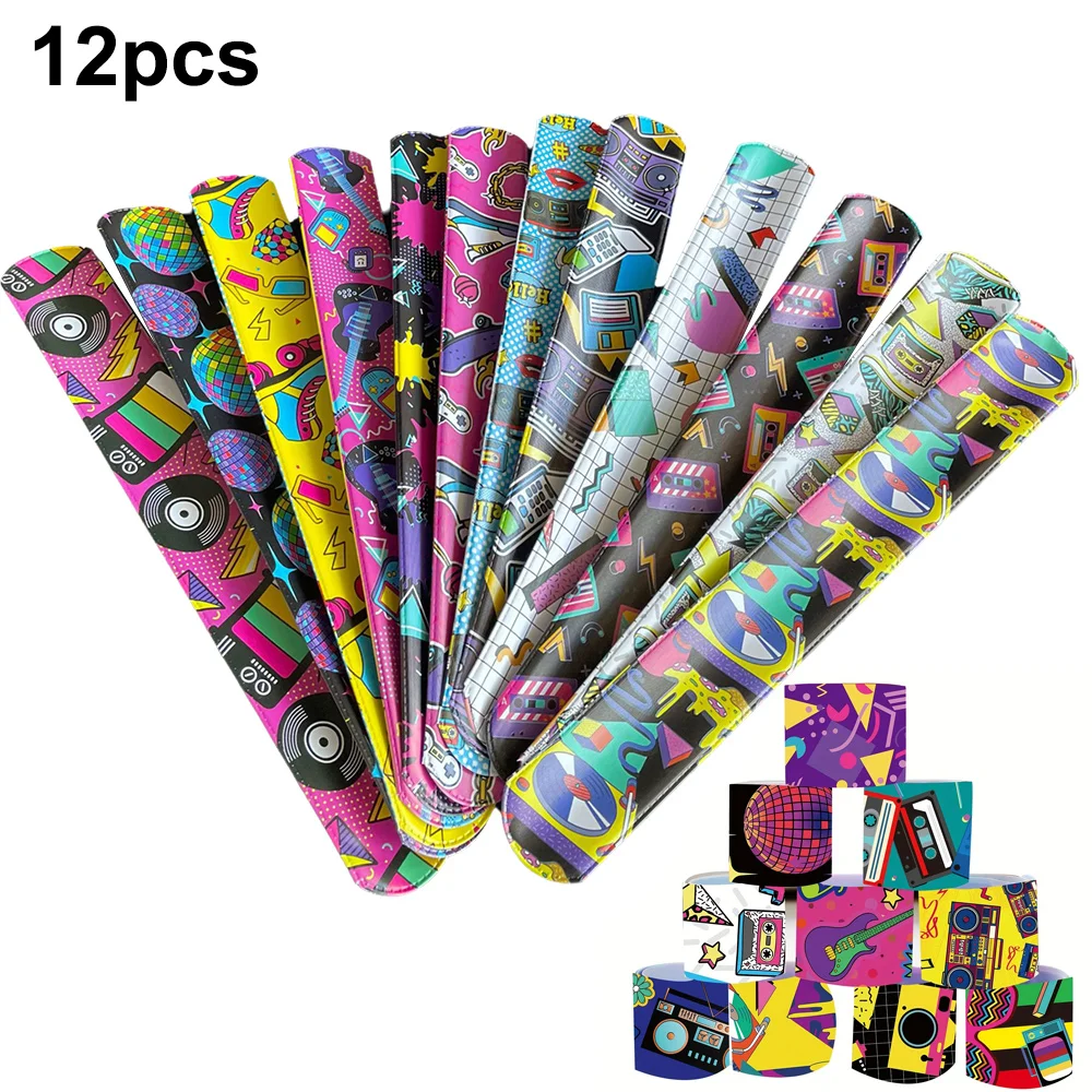 

Браслеты-шлепки 80-х 90-х, набор из 12 штук