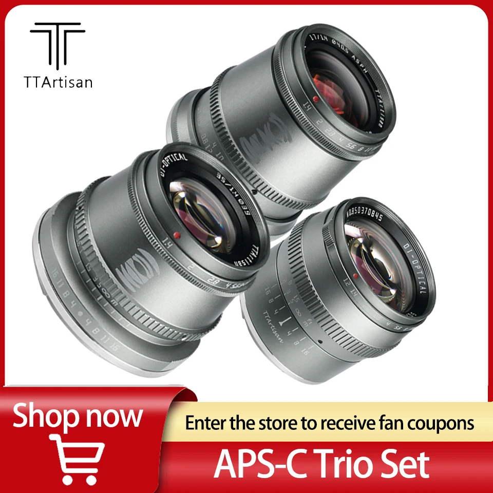 

TTartisan Camera Lens APS-C Trio Chinese Tiger Year Limited Edition Photography Set for Sony E-mount Fuji XF Canon EF-M
