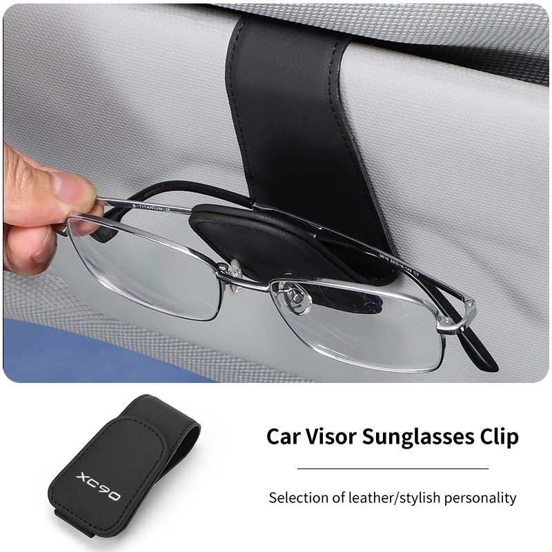 Автомобильный держатель для солнцезащитных очков кожаная вешалка
