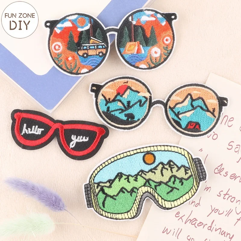 Нашивки для одежды FZdiy Camping Kawaii очки