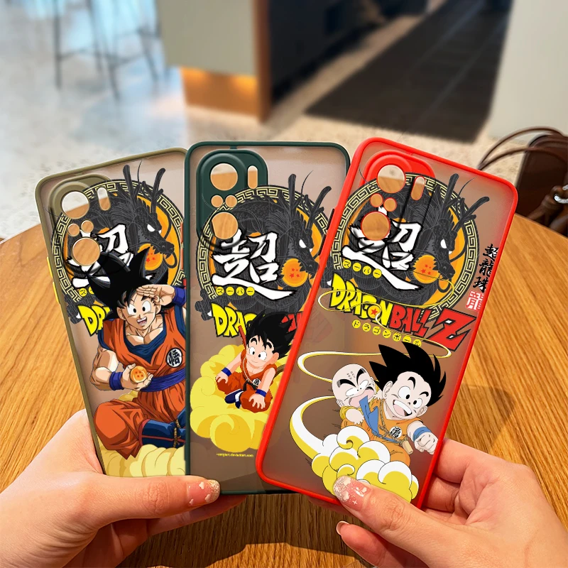 

Hot Goku Dragon Ball Art For Xiaomi Redmi K40 K30 Pro K20 10X 10 9C 9A 9T 9 8A 8 7A 7 6 5 Plus 4X Frosted Translucent Phone Case