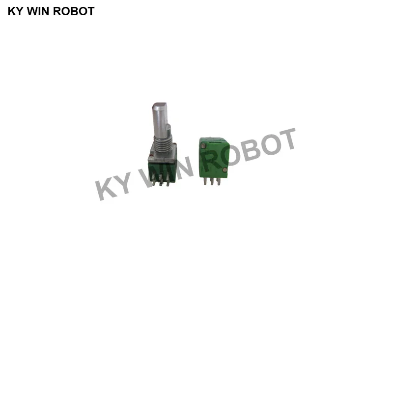 

2pcs/lots Imported Taiwan 09 Type C10KX2 Duplex Sealed Potentiometer Shank Length 15MM Half Shank 6 Legs