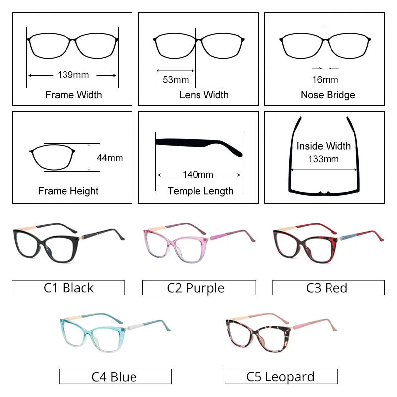 Ralferty 2022 модные очки кошачий глаз прозрачная оправа компьютерный блок синий