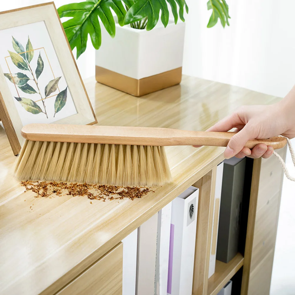 

2Pcs Wooden Handle Soft Bristles Cleaning Brush Dust Brush for Bed Sheets Sofa Furniture