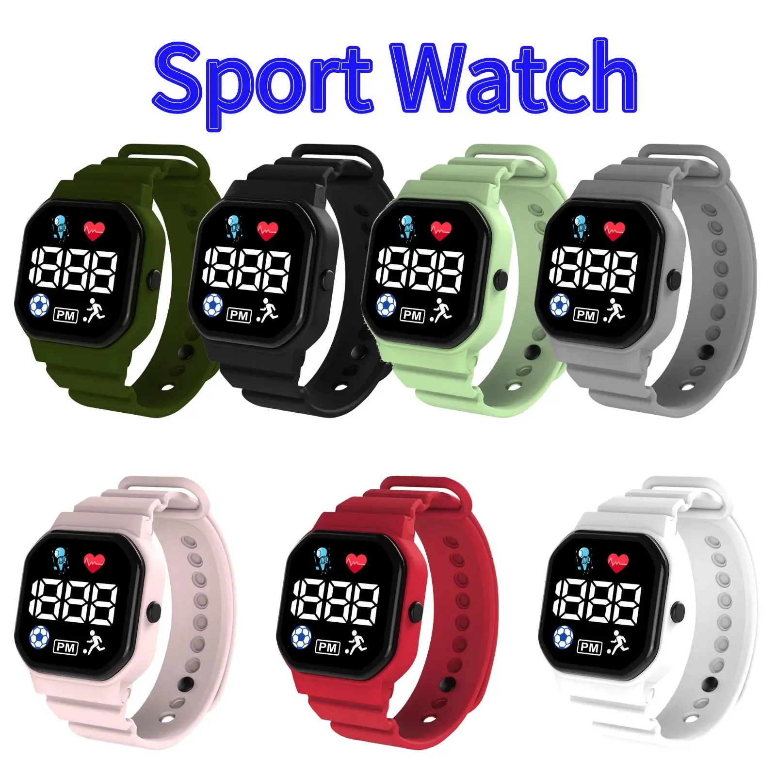 Детские часы спортивные модные светодиодные кварцевые цифровые для мальчиков и