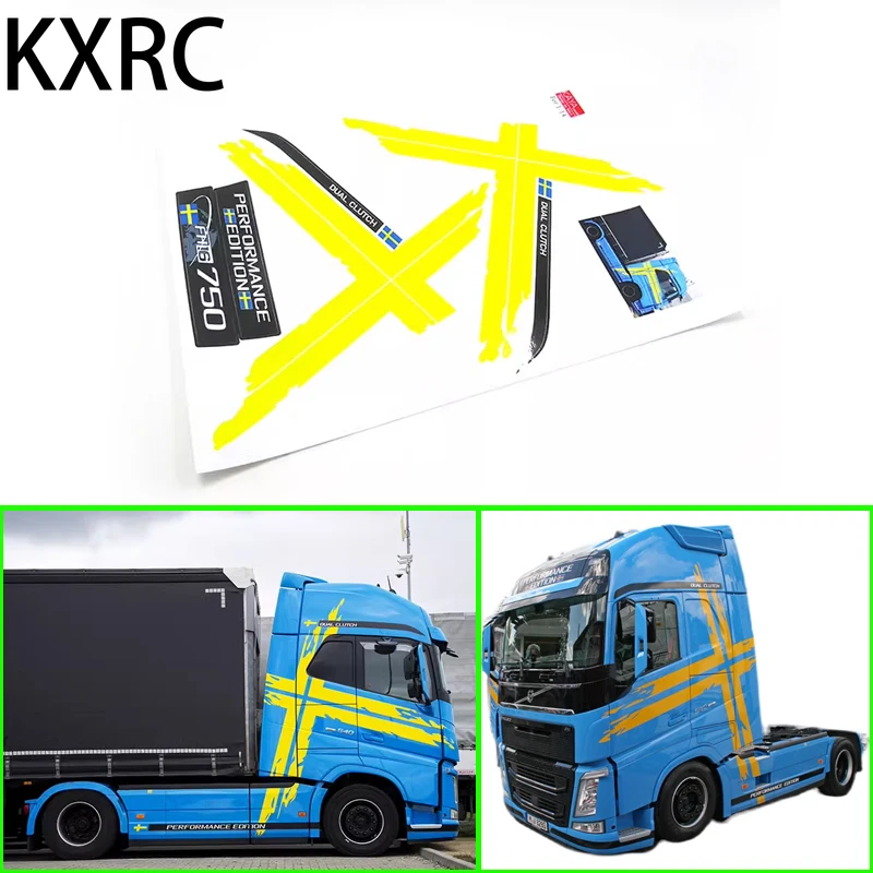 

KXRC 3M Self-adhesive Cockpit Decorative Stickers for 1/14 Tamiya RC Truck Trailer Tipper Volvo 750 FH16 DIY Car Upgrade Parts