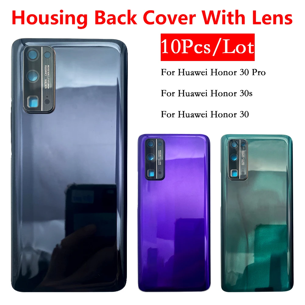 

10 шт./партия, задняя крышка для Huawei Honor 30s 30 Pro