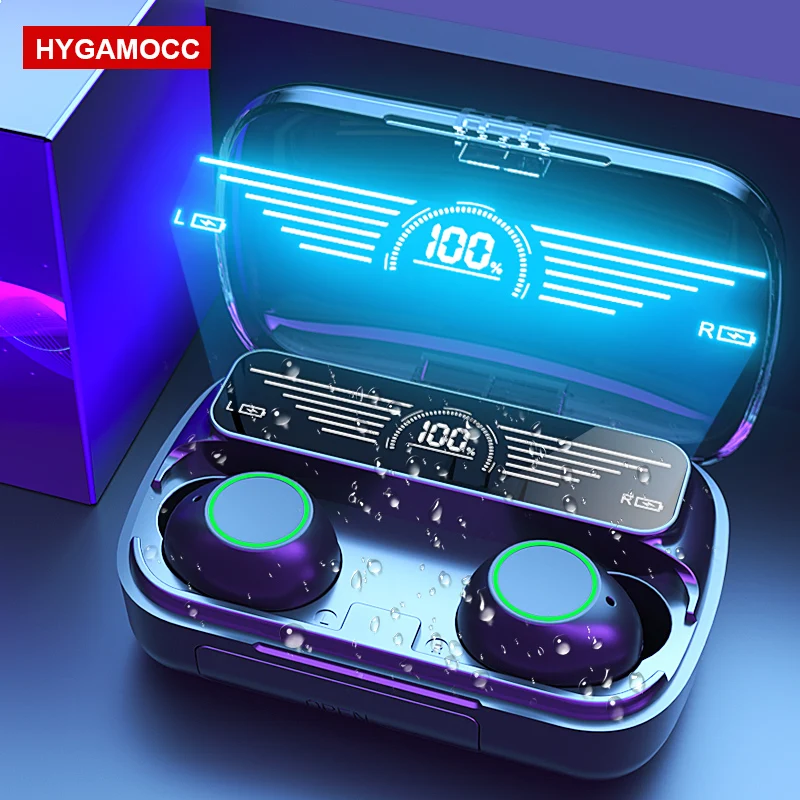 Оригинальные беспроводные наушники Bluetooth Original Wireless Earphone TWS Stereo Headset Hifi Bass Earbuds Waterproof с LED-дисплеем и сенсорным управлением.