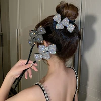 yamega rhinestones hair clips pins ponytail holder bows balls wire bun head dish hairband coiler clip hair accessories for women