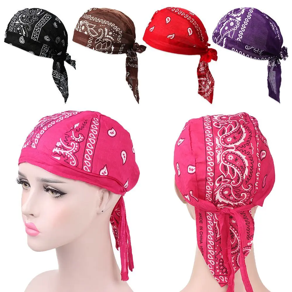 

Adjustable Cotton Cancer Chemo Hat Elastic Pirate Hat Hair Loss Cap MuslimTurban Headscarf Bandana