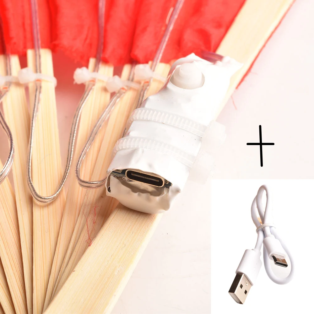 Фата Ruoru Carnival 2 шт. = 1 пара веер из 8 шелка для танца живота Женская светодиодная