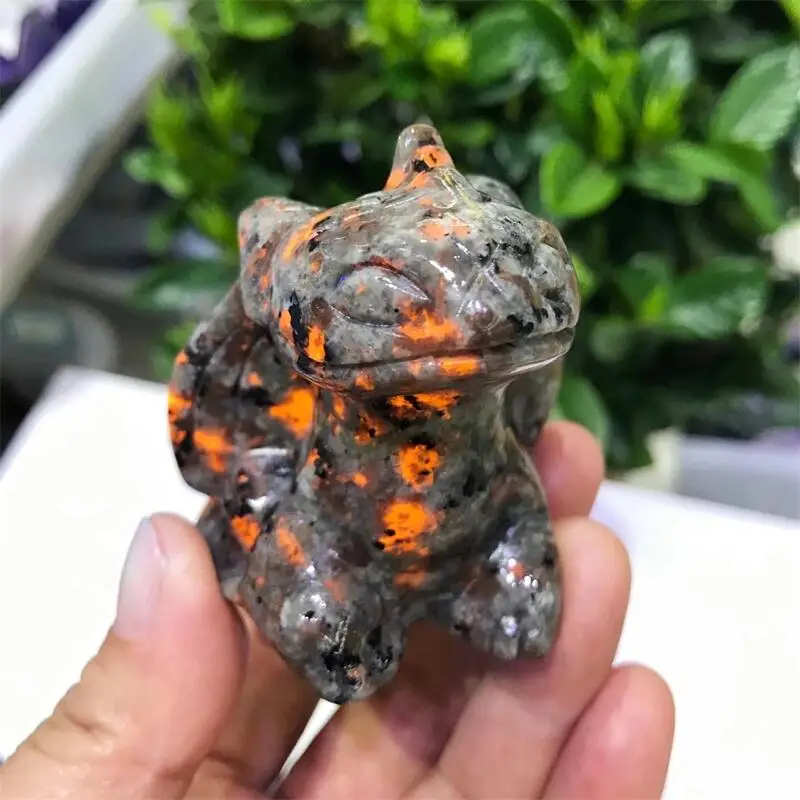 

Natural yooperlite Cartoon Dragon Cute Crystal Carving Children Birthday Gift Healing Energy Fengshui Home Decoration 1pcs