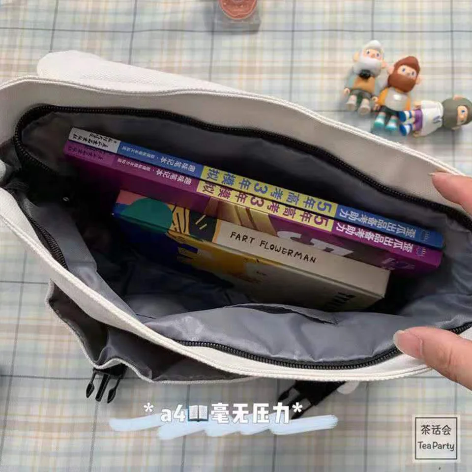 Fashion Korean Handbags Men'S And Women'S Functional Cross Body Bags Large Capacity Tooling Messenger Bag Student Schoolbag M887