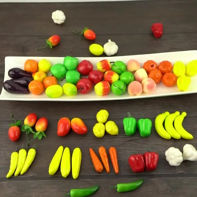 

Simulation Fruit Foam Model Foam Props Home Party Decoration Fake Fruit Mini Vegetable Ornaments Set Artificial Fruit