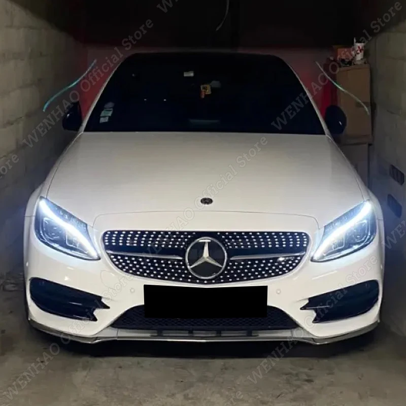 4 шт. крышки решетки передних противотуманных фар для Mercedes Benz C Class W205 C205 S205 C300 C160 C200