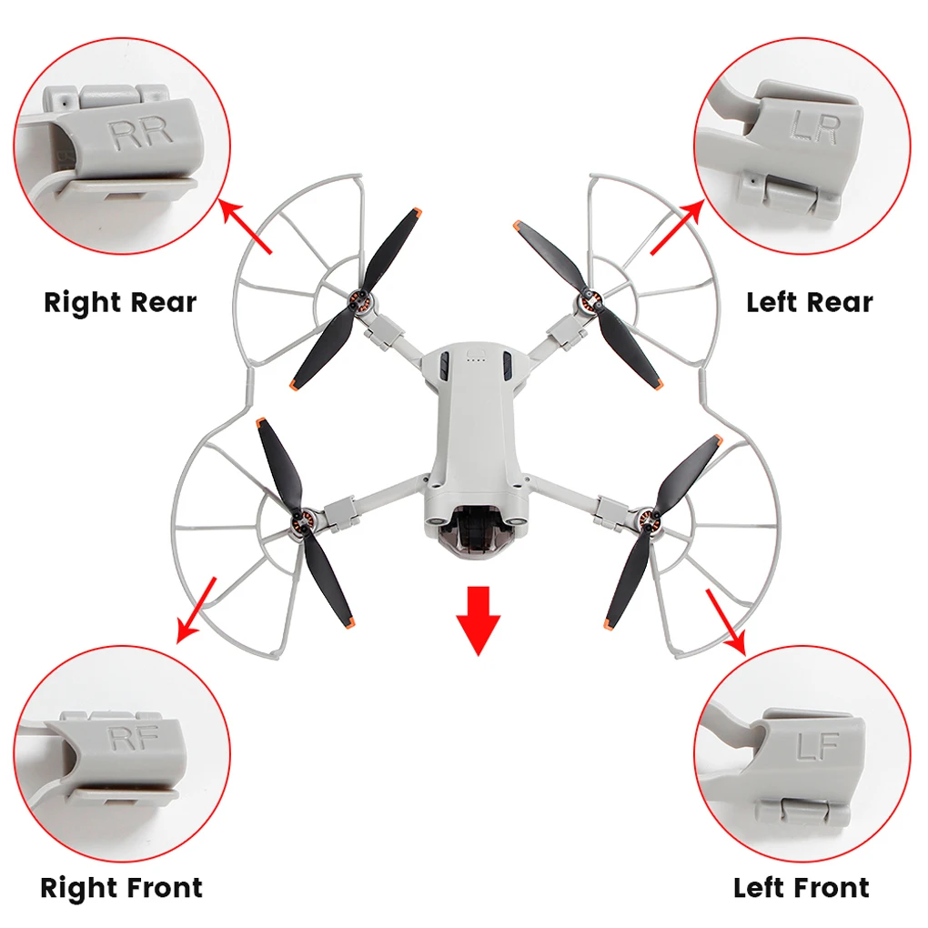 

Propeller Bumper Protector Set Quadcopter Anti-collision Plastic Propellers Protective Rings Kit Replacing Parts