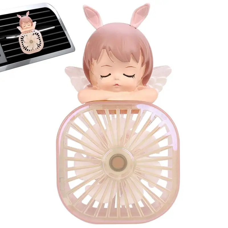 

Air Freshener Fan Vent Clip Decorative Aroma Fragrance Rotating Freshener Cute Clip On Fan With Car Scent For Trucks Cars