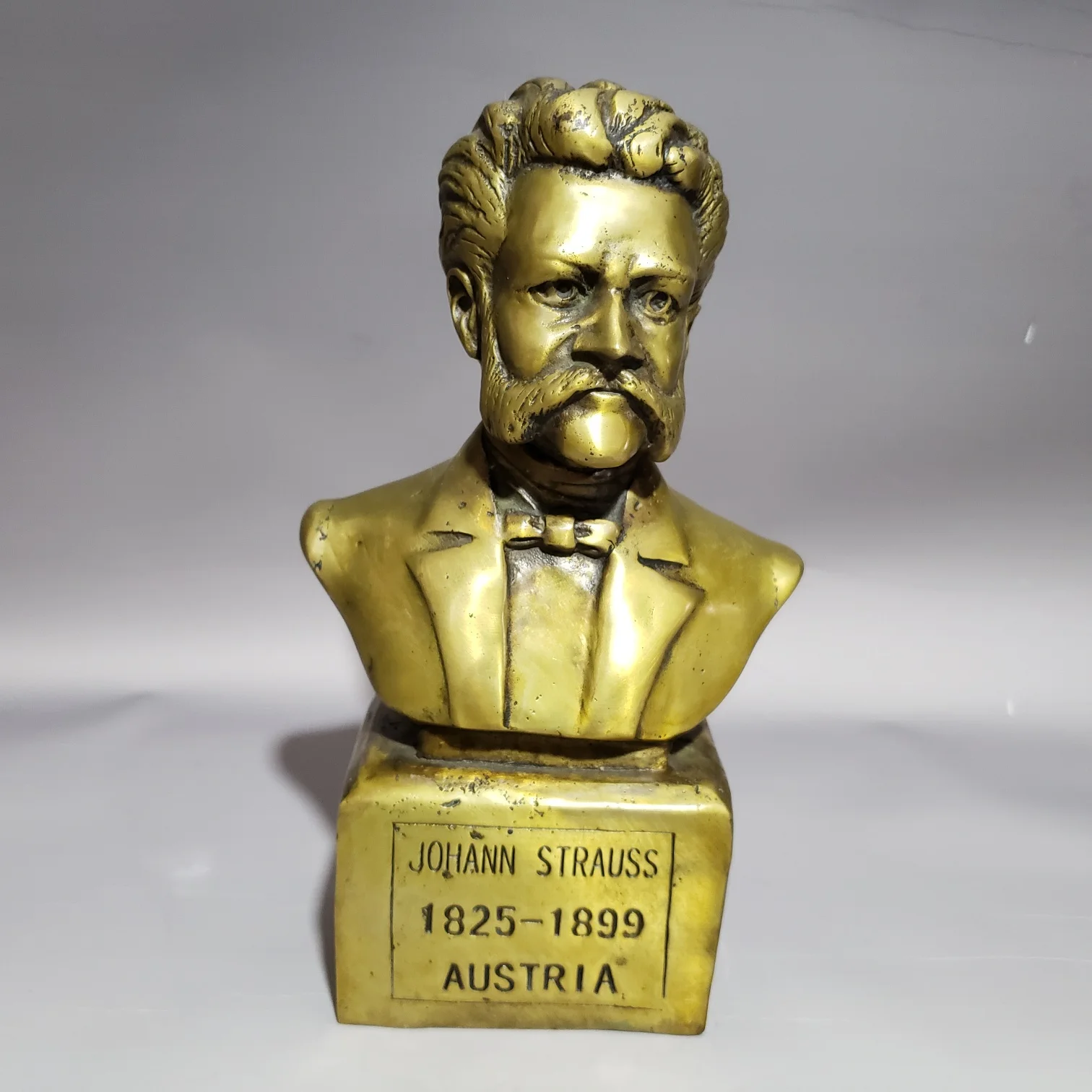 Портрет половины тела из чистой меди музыкант Johann Strauss украшение для дома и офиса