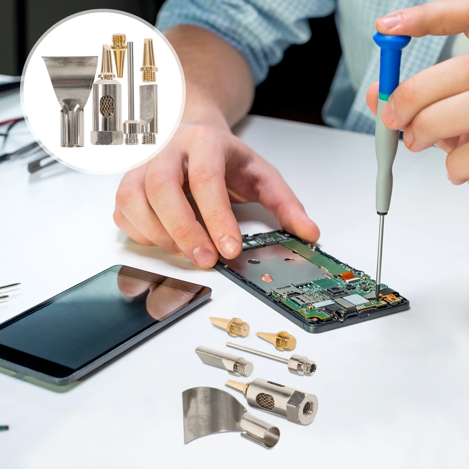 

Gas Iron Head Soldering Kit Welding Tip Butane Torch Tips Station Replacement Accessories Bits Drill