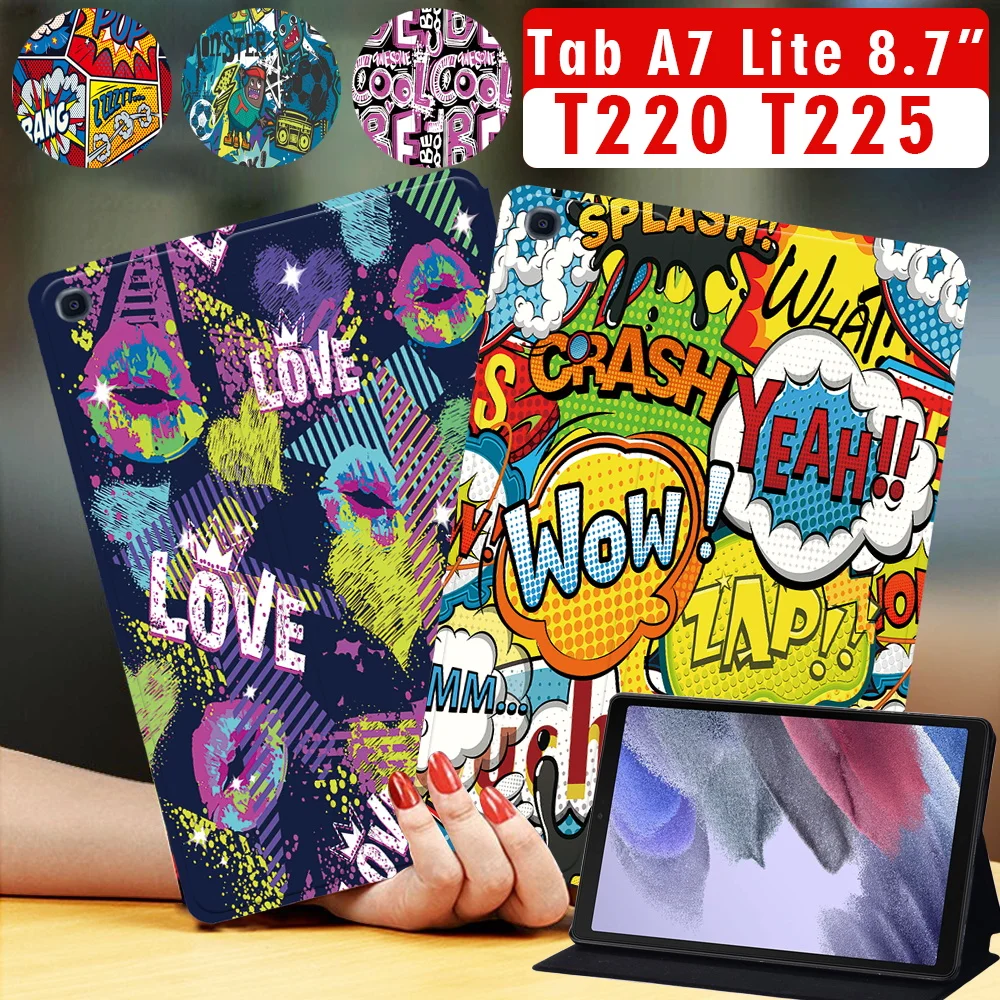

Чехол для планшета Samsung Galaxy Tab A7 Lite 8,7 дюйма T220 T225, кожаный чехол-книжка высокого качества с подставкой для Galaxy Tab A7 Lite 8,7 дюйма