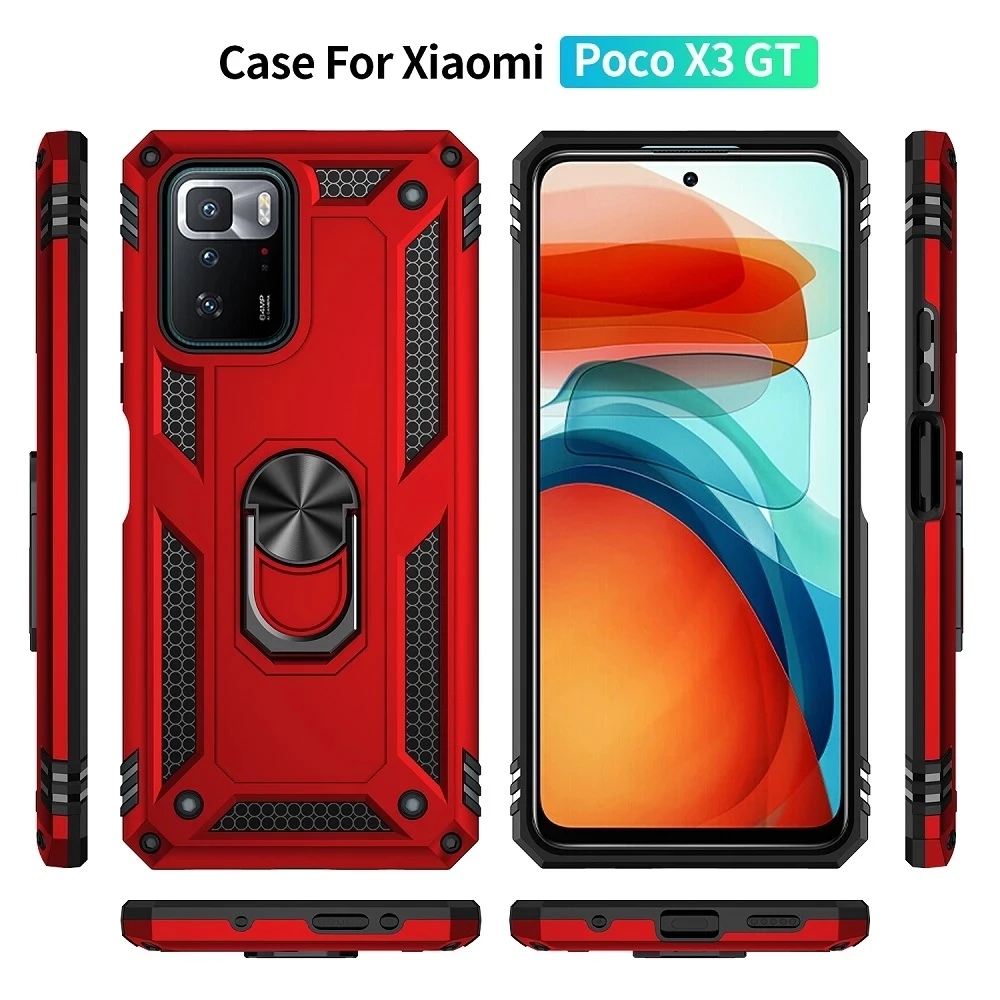 For POCO X3 GT F3 M3 M4 X4 Pro 5G X3 NFC Case for Xiaomi 12 11 Lite 5G NE Redmi Note 11 Pro 11S 10S 10 10C 9S 9 Case Armor Cover