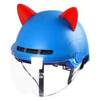 1 pcs motorcycle helmet cat ears cute decoration electric car motocross stickers driving stylish universal helmet accessories