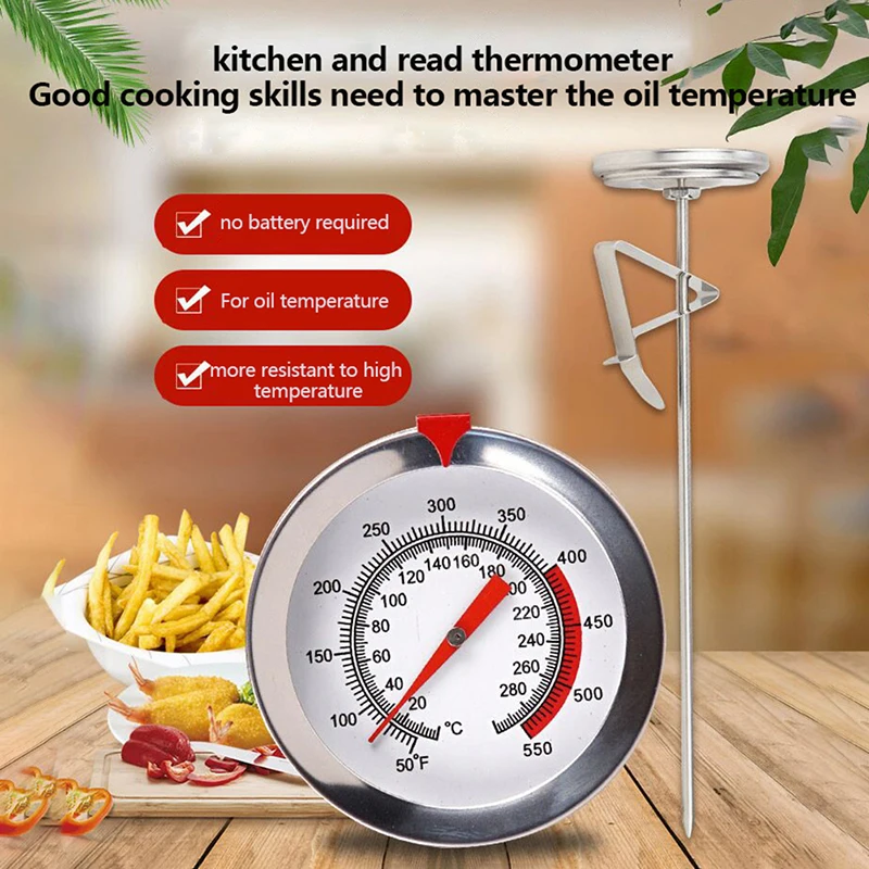 1Pc Stainless Steel Pocket Probe Thermometer For BBQ Meat Food Kitchen Cooking Instant Read Meat Gauge Temperature Meter