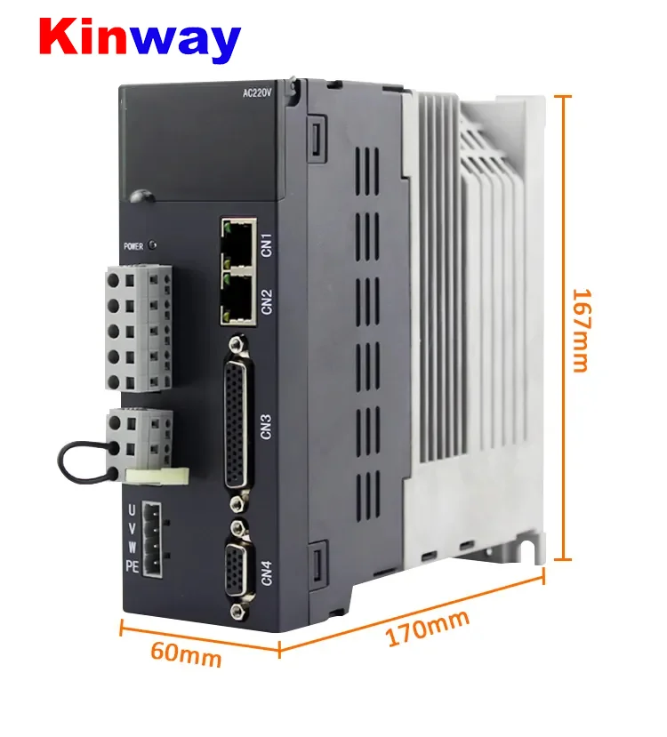 Kinway 730 Вт 750 1 кВт серводвигатель переменного тока 90ST-M02430 220 В сервопривод MODBUS может