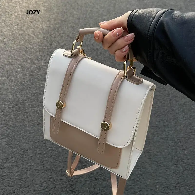 

Casual Summer New Backpack Simple Style Fashion PU Leather Shoulder Bag For Women Luxury Designer Work Class 2023 Ladies Purses