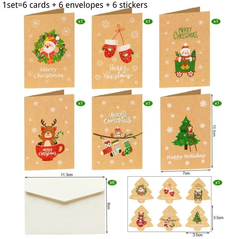 

Рождественские открытки Meidding, набор из 6 штук