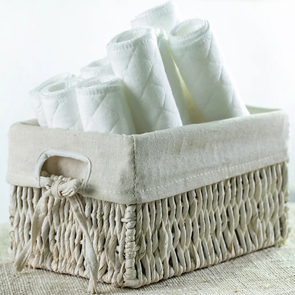 

Hot! 10PCS/Set Soft Cloth Diaper Inserts Reusable Baby Diapers 1 Piece 3 Layer Insert Washable Infant Baby Diapers