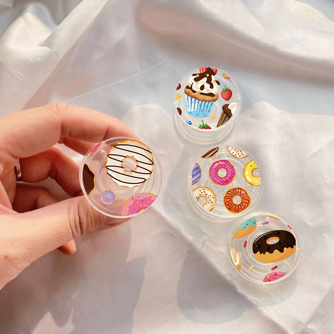 Забавный мультяшный пончик для пирожных складной держатель-подставка iPhone 11 13