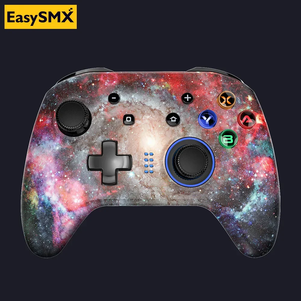 

NEW2023 EasySMX Bayard 4108 Gamepad Joystick kontroler Bluetooth dla konsoli przełącznik/PC Windows, 6 osi żyroskopu, Turbo