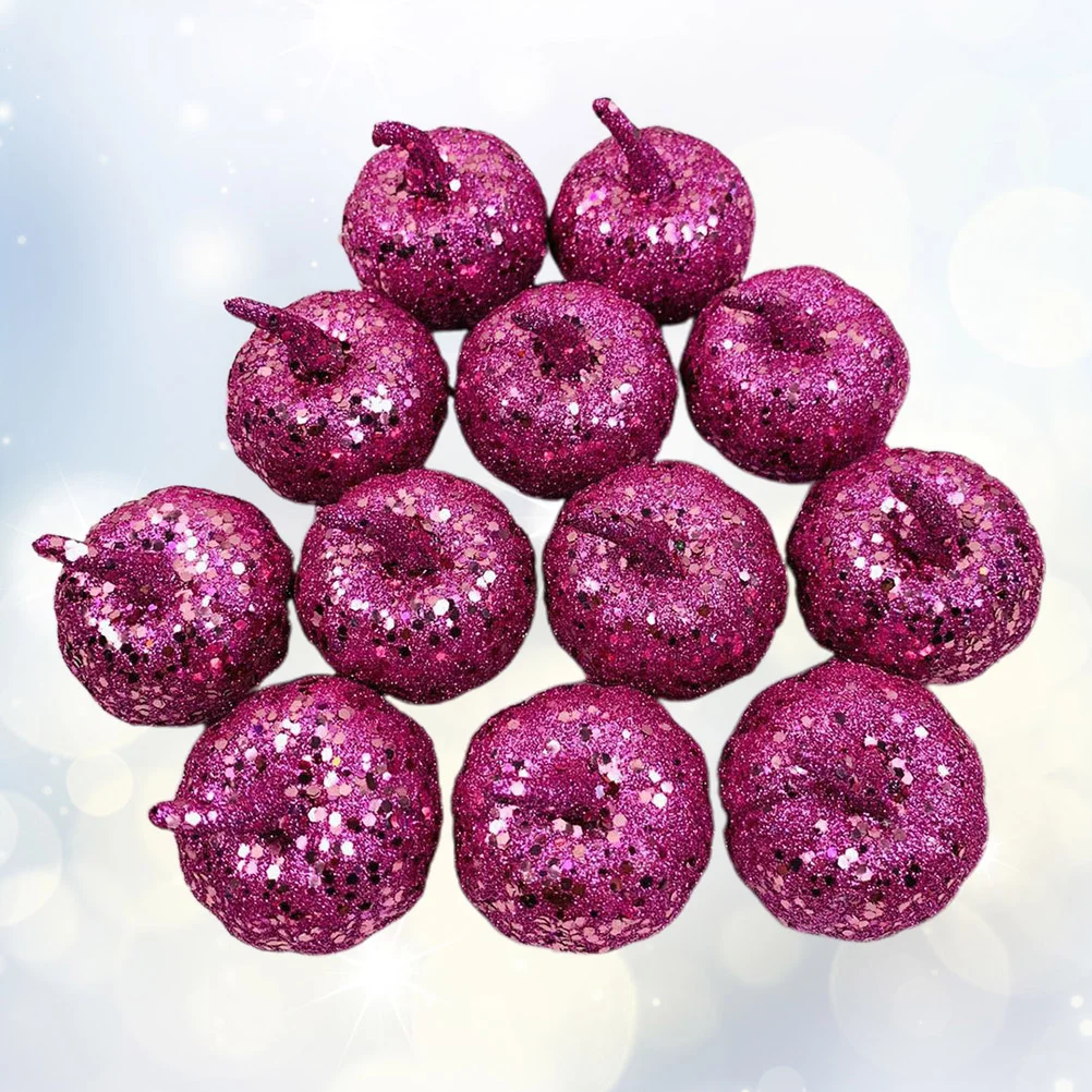 

Pumpkin Pumpkins Decordecoratingwhite Simulation Glitter Fall Diy Realistic Decorative Mini Harvest Party Props Decoration Small