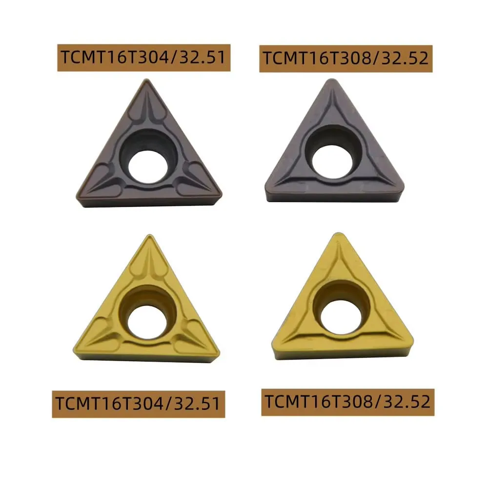 5 шт. TCMT16T304 TCMT32.51 бронза/желтая + TCMT16T308 TCMT32.52 бронзовая/желтая токарная вставка для