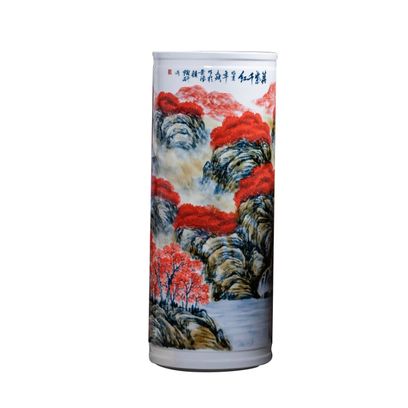 

Home Decor Hand Painted Large Decorative Standing Floor Vases Ceramic Flower Vase for Living Room