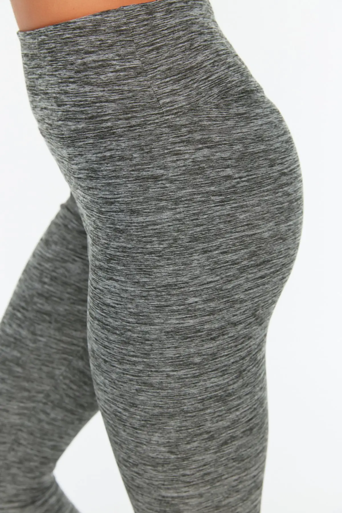 Gray melange Sports Top Trend Fashion Pretty and Cheap Cotton Tights for Women 131081589